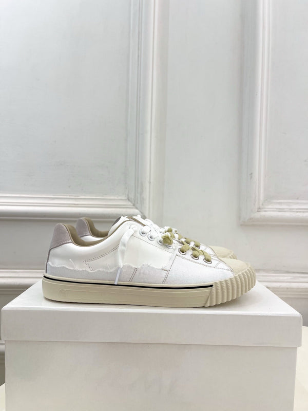 MM 26s New Evolution Sneakers Grey Cream Canvas Calfskin 947484