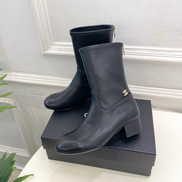 CC 26S Logo Botines 4cm Black Leather 111850