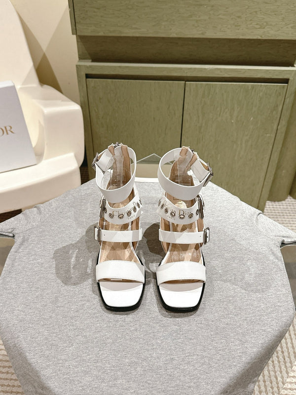 CD 26s High Heel Sandal 65 White Sheepskin 661539