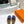 IENA MULE LAPIS CANVAS AND CARAMEL CALFSKIN