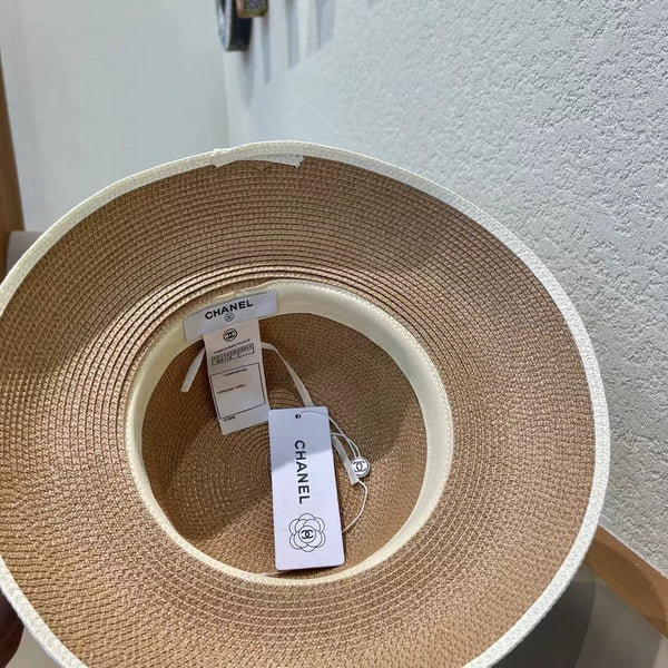 STRAW CLOCHE HAT BROWN 672754