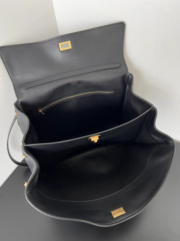 Balenciaga Large Rodeo Bag 40 Black Calfskin Gold Hardware