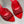 CL 26SS High-Heeled Slippers 100 Red Suede Sheepskin 636693