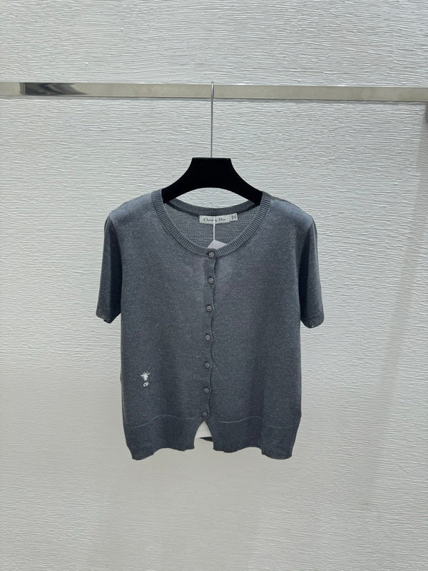 CD 2026 Short-sleeved Knitted Cardigan Wool 516762