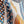 HM 26s Knitting Scarf 90 Beige Blue Colorful Mulberry Silk 148057