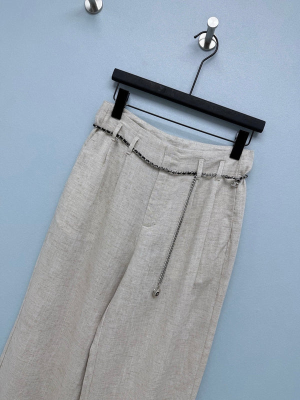 CC 2026 Blend Wide-Leg Trousers Linen 392376