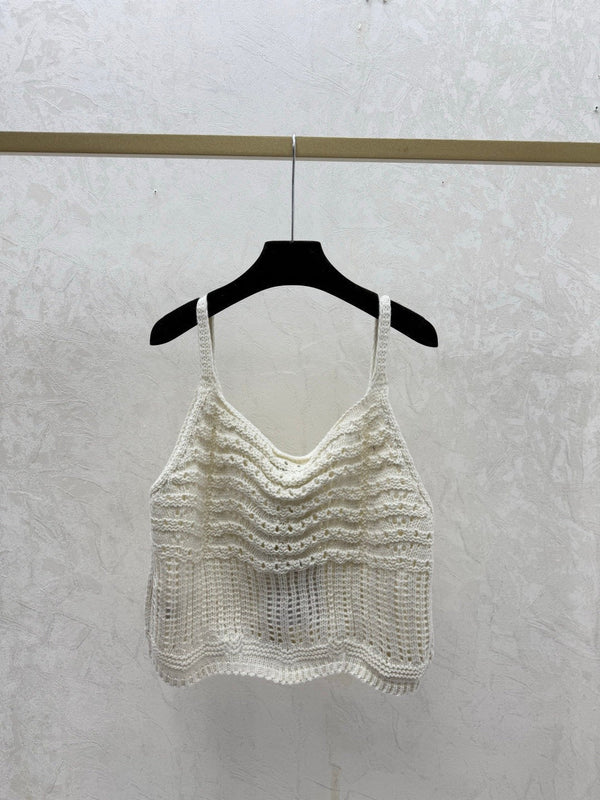 Chanel 2026 Hollow Camisole Wool Nylon