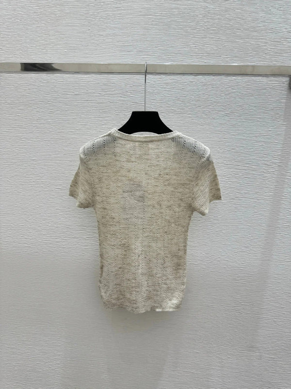 CD 2026 Short-sleeved Knit Sweater Cotton 455746