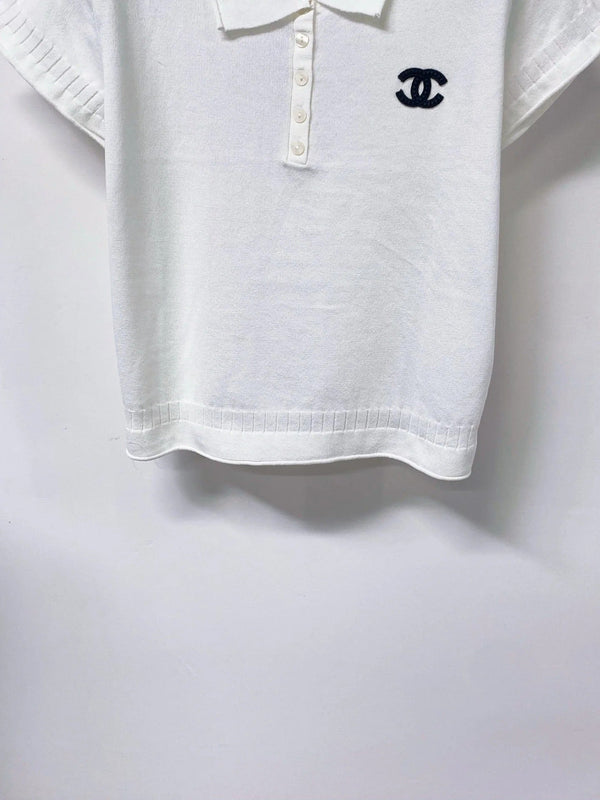 CC 2026 Short-Sleeve Knit Polo Shirt Wool Laine 479887