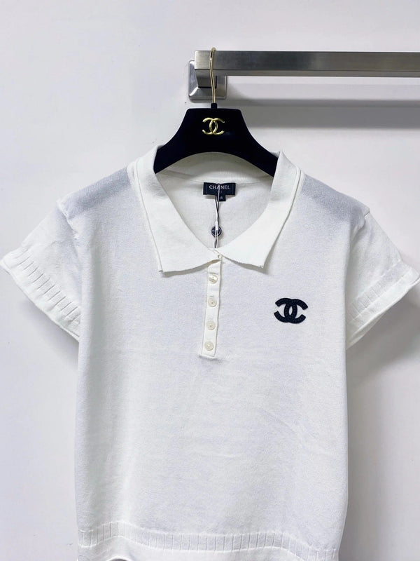 CC 2026 Short-Sleeve Knit Polo Shirt Wool Laine 479887