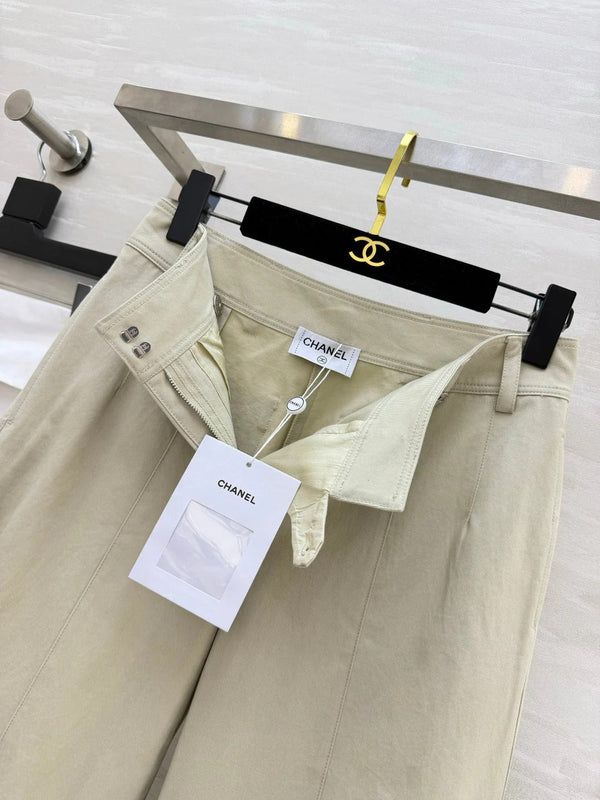 CC 2026 Light Apricot Wide-Leg Pants Cotton 379252