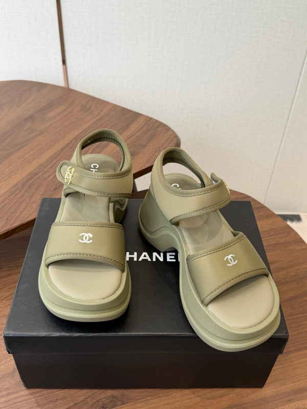 CC 2026 Platform Sandals Lambskin 833986