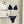CC BIKINI SWIMSUIT SET IN BLACK AND WHITE TRIM WHITE LOGO PRINTED 608921