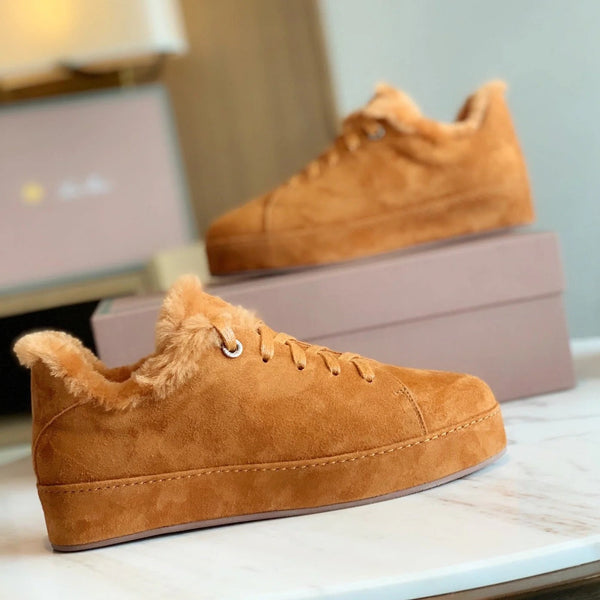 LP WINTER NUAGES SNEAKERS CARAMEL LAMBSKIN FUR
