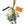 LV White mix Colors Rabbit Charm