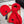 SET SCARF AND HAT IN CHERRY RED WOOL AND RABBIT FUR 397409