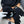 THREE-PIECES SET IN BLACK WOOL AND ACRYLIC 406558