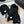 SET SCARF AND HAT IN BLACK WOOL AND RABBIT FUR 397410