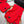 SET SCARF AND HAT IN CHERRY RED WOOL AND RABBIT FUR 397409