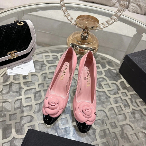 CC 26s High Heels Pump 85 Pink Black Patent Leather 627002