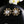 CC Mini Stud Sliver Gold Black Diamond Earring