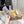 LV 26s Ballet Flats Gray White Denim 610836