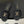 CC 26s Flat Slippers Black Fabric Sheepskin 649492