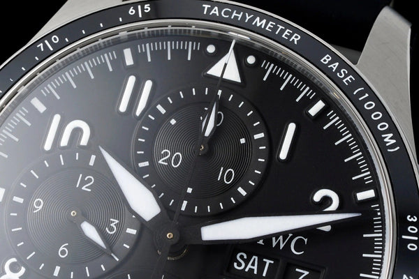 IWC Pilot 41mm Black Dial Steel Case Rubber Strap