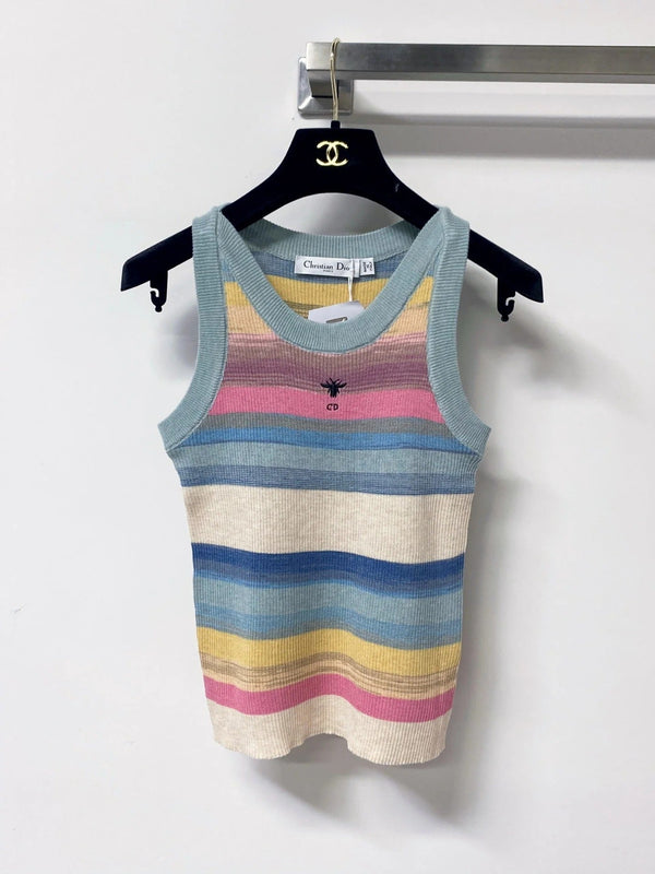 CD 2026 Multicolor Vest Wool Cotton 529388
