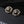 CC Enamel Black Gold Earrings
