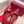 VLOGO SIGNATURE CHERRY RED CALFSKIN FLAT SLINGBACK PUMP