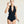 CC BIKINI SWIMSUIT SET BLACK AND RUFFLED TRIM 622180