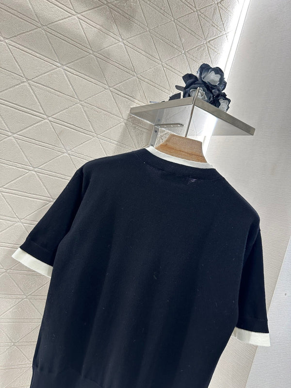 MIUMIU SHORT-SLEEVE KNIT TOP 276589