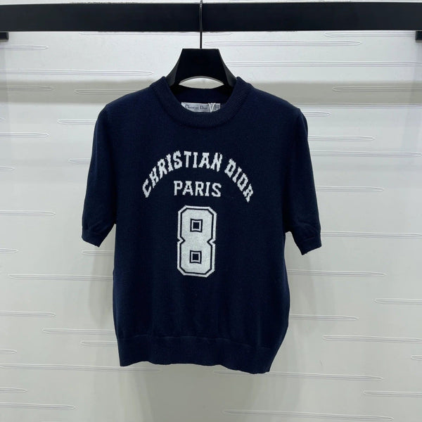 Dior 2026 Number with Logo Short-Sleeve T-Shirt Wool