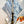 HM 26s Knitting Scarf 90 White Blue Colorful Mulberry Silk 147543