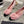 CC 26s High Heels Pump 85 Pink Black Wool Fabric 627017
