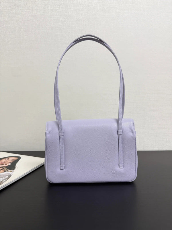 Chanel 2026 Preppy Coco Shoulder Bag 22cm Purple Caviar Leather Gold Hardware