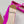 VALEN GARAVANI ROCKSTUD BALLERINAS IN HOT PINK SATIN