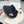 MM FASHION VISOR CAP IN BLACK AND WHITE WITH LOGO TEXT EMBROIDERY