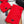SET SCARF AND HAT IN CHERRY RED WOOL AND RABBIT FUR 397409