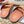 SANDALS IN BURNT ORANGE SUEDE EMBOSSED LOGO SILVER HARDWARE