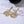 CC Lock Shaped Gold Diamond Earring
