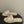 CC 26s Flat Slippers Beige Gold Fabric Sheepskin 649484