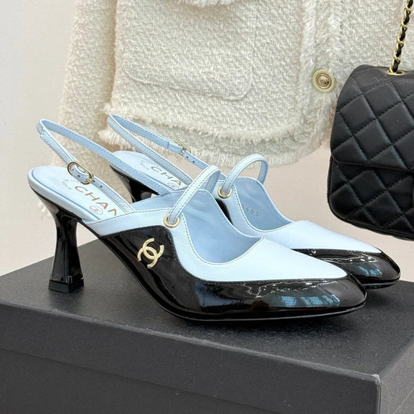 CC 2026 Two-Tone Slingback 70mm Leather 671568