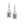 GRA SQUARE SILVER DIAMOND EARHOOK EARRINGS