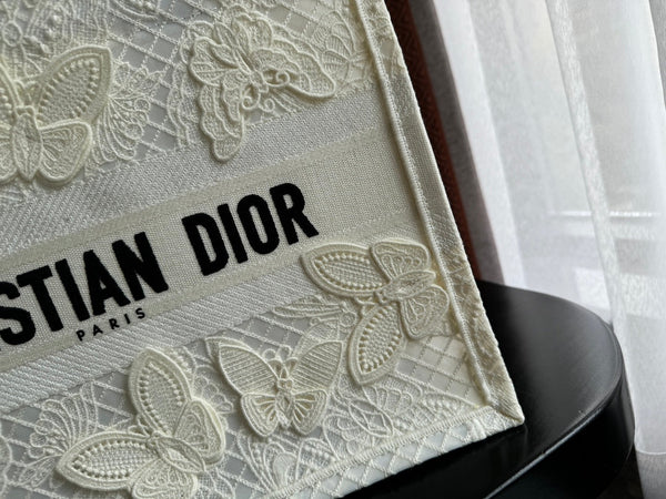 Medium CD Book Tote 36cm Butterfly Zodiac White
