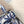 MEDIUM LADY D-LITE BLUE PALMS EMBROIDERY